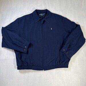 Polo Ralph Lauren Harrington Jacket XLarge Men's Navy/Navy Blue Lining XL